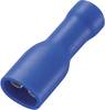 Cosse clip 4.8 mm x 0.5 mm TRU COMPONENTS FDFD2-187(5) 180 ° entièrement isolé bleu 50 pc(s)