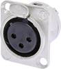 XLR embase femelle, contacts droits Neutrik NC3F-DL-1 Nombre de pôles: 3 argent 1 pc(s)