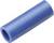 Tube cylindrique bleu en plastique, brillant, adapté pour le passage de liquides ou de câbles, sur fond blanc.