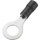 TRU COMPONENTS 738266 Cosse à oeillet Section max.=4 mm² Ø du trou=4.2 mm partiellement isolé noir 50 pc(s)