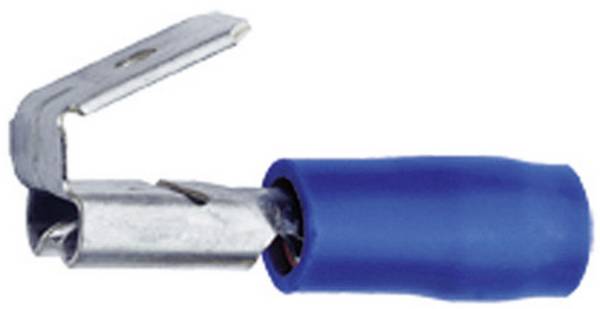 Cosse clip 6.3 mm x 0.8 mm Klauke 730AZ avec dérivation 180 ° partiellement isolé bleu 1 pc(s)
