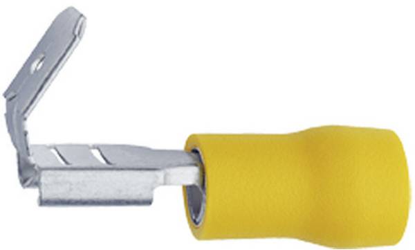 Cosse clip 6.30 mm x 0.80 mm TRU COMPONENTS 1582974 avec dérivation 180 ° partiellement isolé jaune 1 pc(s)