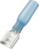 Cosse clip 6.4 mm x 0.8 mm Conrad Components 738960 avec gaine thermorétractable 1.50 mm² 2.50 mm² partiellement isolé bleu 30 pc(s)