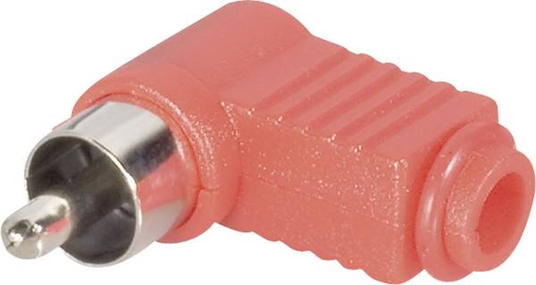 Cinch/RCA mâle, coudé TRU COMPONENTS 1578909 Nombre de pôles: 2  rouge 1 pc(s)
