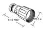 Bulgin PX0800 Cosse cylindrique mâle embase mâle Série (connecteur rond): PX08 1 pc(s)