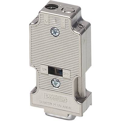 Module de connecteur métallique avec vis, levier et marquages en flèches. Un logo d'entreprise est situé en haut, et en bas est inscrit 'SILKON PLUS AXIAL'.