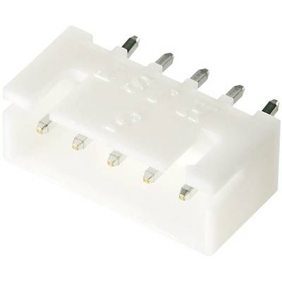 Une prise électrique blanche à six broches avec des broches métalliques, adaptée aux connexions dans les appareils électroniques.