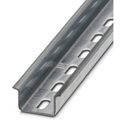 Rail métallique perforé, adapté aux applications industrielles ou à la fixation de structures et d'équipements.