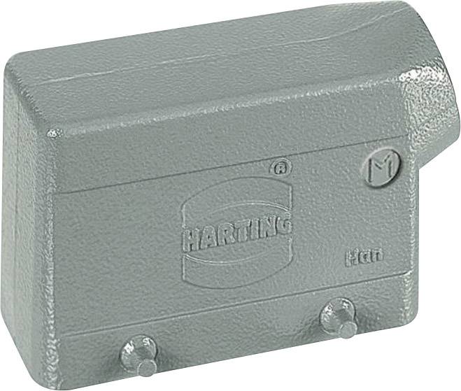 Un boîtier métallique gris portant l'inscription 'HARTING'. Il comporte deux parties saillantes à la base et un dessus bombé.
