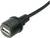 Câble d'extension USB noir avec une prise à une extrémité, adapté pour connecter des périphériques USB dans des endroits difficiles d'accès.