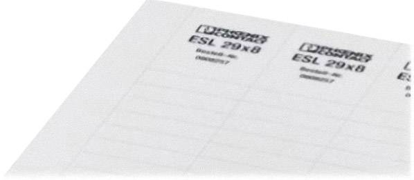 Étiquettes autocollantes en papier portant l'inscription « ESL 29x8 ».