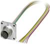 Embase mâle M12 pour capteurs/actionneurs Phoenix Contact SACC-SQ-M12FS-8CON-25F/0,5 1441574 Pôle: 8 Contenu: 1 pc(s)