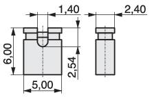 Shunt ouvert MPE Garry 149-1-002-F3-XS Pôle:2 Pas: 2.54 mm bleu 4000 pc(s)-1