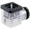 Connecteur de vanne avec diode HTP G1TU2DL1 noir, transparent Pôle:2 + PE 1 pc(s)