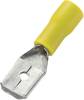 Cosse à languette mâle 6.4 x 0.8 mm TRU COMPONENTS MDD5.5-250 745439 180 ° partiellement isolé jaune 50 pc(s)