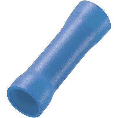 Un connecteur électrique bleu de forme cylindrique, typiquement utilisé pour relier les extrémités de fils.