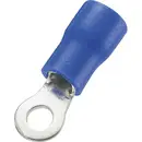 TRU COMPONENTS 738208 Cosse à oeillet Section max.=2.50 mm² Ø du trou=10.5 mm partiellement isolé bleu 100 pc(s)