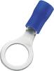 TRU COMPONENTS 746581 Cosse à oeillet Section max.=2.50 mm² Ø du trou=8.4 mm partiellement isolé bleu 100 pc(s)