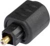 Adaptateur Hicon POF-723 [1x Connecteur mini-plug - 1x Toslink mâle (ODT)] noir