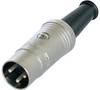 Connecteur rond DIN mâle, droit Rean AV NYS321 Nombre de pôles: 3 noir 1 pc(s)