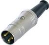 Connecteur rond DIN mâle, droit Rean AV NYS321G Nombre de pôles: 3 noir 1 pc(s)