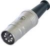 Connecteur rond DIN mâle, droit Rean AV NYS323 Nombre de pôles: 7 noir 1 pc(s)