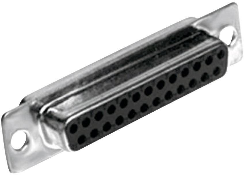 Connecteur D-Sub métallique à 25 broches, principalement utilisé pour connecter des ordinateurs et des périphériques.