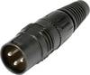 XLR mâle, droit Hicon HI-X3MT Nombre de pôles: 3 noir 1 pc(s)