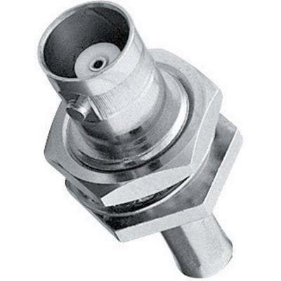 Une broche métallique argentée avec filetage externe, adaptée aux connexions électroniques, présente la partie supérieure conique de raccordement.