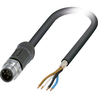 Câbles pour capteurs/actionneurs Pôle: 4 Phoenix Contact SAC-4P-M12MS/ 5,0-28X SH OD 1454134 1 pc(s)