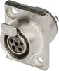 XLR embase femelle, verticale Hicon HI-XMEF5 Nombre de pôles: 5 argent 1 pc(s)