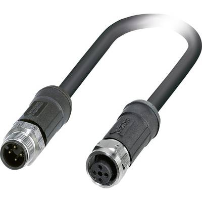 Câbles pour capteurs/actionneurs Pôle: 4 Phoenix Contact SAC-4P-M12MS/5,0-28X/M12FSSHOD 1454192 1 pc(s)