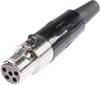 XLR miniature femelle, droit Hicon HI-XMCF5 Nombre de pôles: 5 argent 1 pc(s)