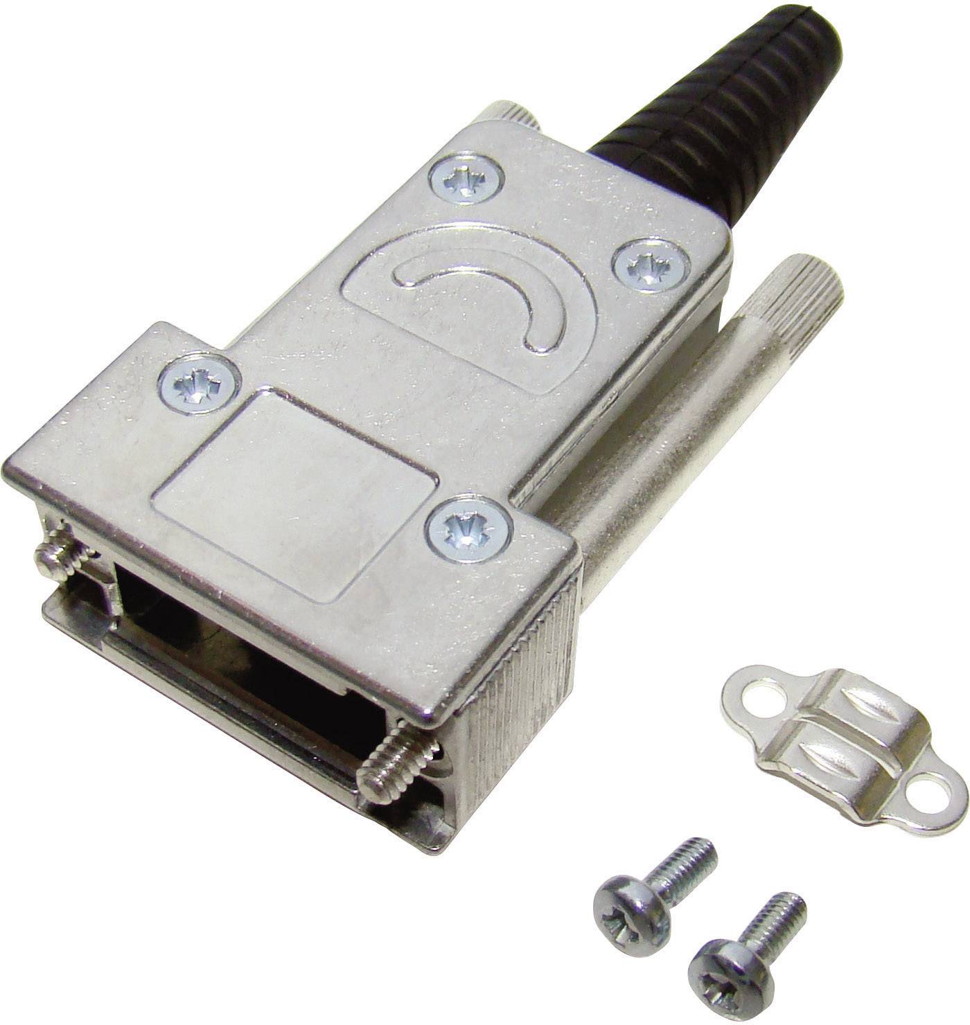 Connecteur métallique à vis et couvercle, adapté aux applications de câblage.