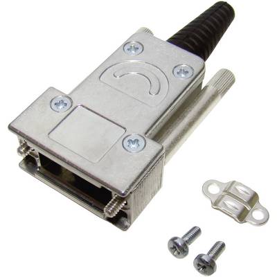 Connecteur métallique à vis et couvercle, adapté aux applications de câblage.