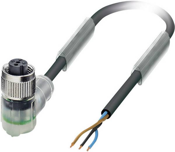 Câble pour capteurs/actionneurs Phoenix Contact SAC-3P-10,0-PUR/M12FR-2L 1694428 Pôle: 3 avec LED Contenu: 1 pc(s)