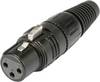 Hicon HI-X3CF-B XLR femelle, droit Nombre de pôles: 3 noir 1 pc(s)