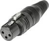 Hicon HI-X3CF-G XLR femelle, droit Nombre de pôles: 3 noir 1 pc(s)