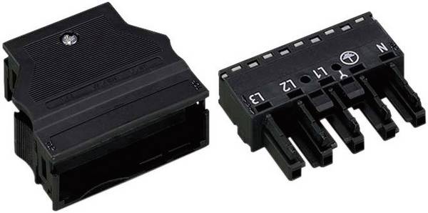 Connecteur d'alimentation série (connecteur réseau) WINSTA MIDI WAGO 770-105/L010-165 femelle, droit Nombre total de pôles: 4 + PE 25 A noir 1 pc(s)