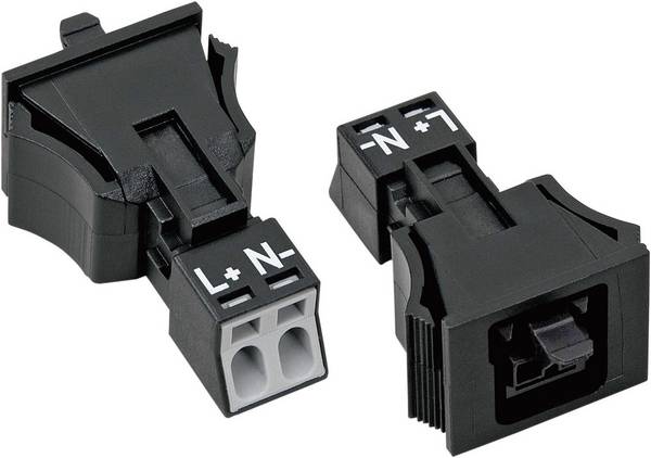 Connecteur d'alimentation série (connecteur réseau) WINSTA MINI WAGO 890-702 femelle, droit Nombre total de pôles: 2 16 A noir 1 pc(s)