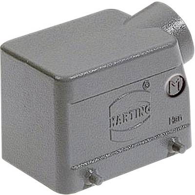 Boîtier électrique gris de HARTING avec ouverture de câble en haut, adapté aux applications industrielles.