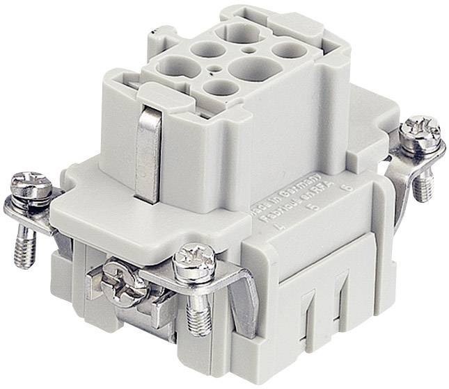 Un connecteur gris multibornes avec fixations par vis, adapté aux connexions électriques dans des applications industrielles.