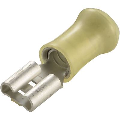 Cosse clip 6.3 mm x 0.8 mm TE Connectivity PIDG-FASTON 160314-2  180 ° partiellement isolé jaune 1 pc(s) 