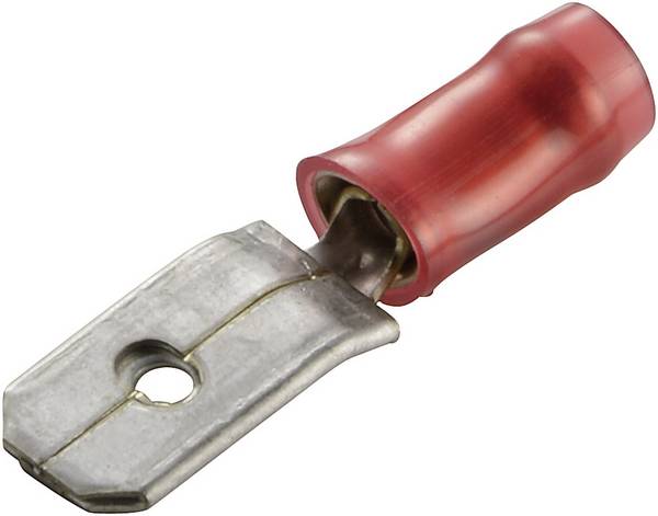 Cosse à languette mâle 6.3 x 0.8 mm TE Connectivity PIDG 140896-2  180 ° partiellement isolé rouge 1 pc(s)