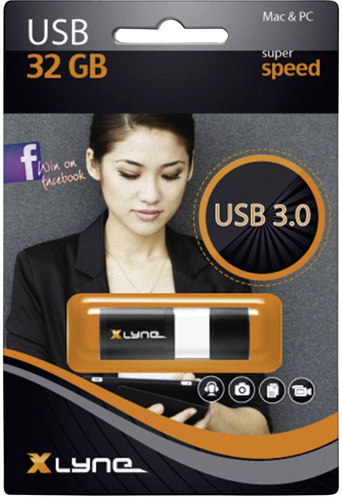 Xlyne Wave Clé USB 32 GB noir, blanc 7932000 USB 3.1 (Gen 1)-2