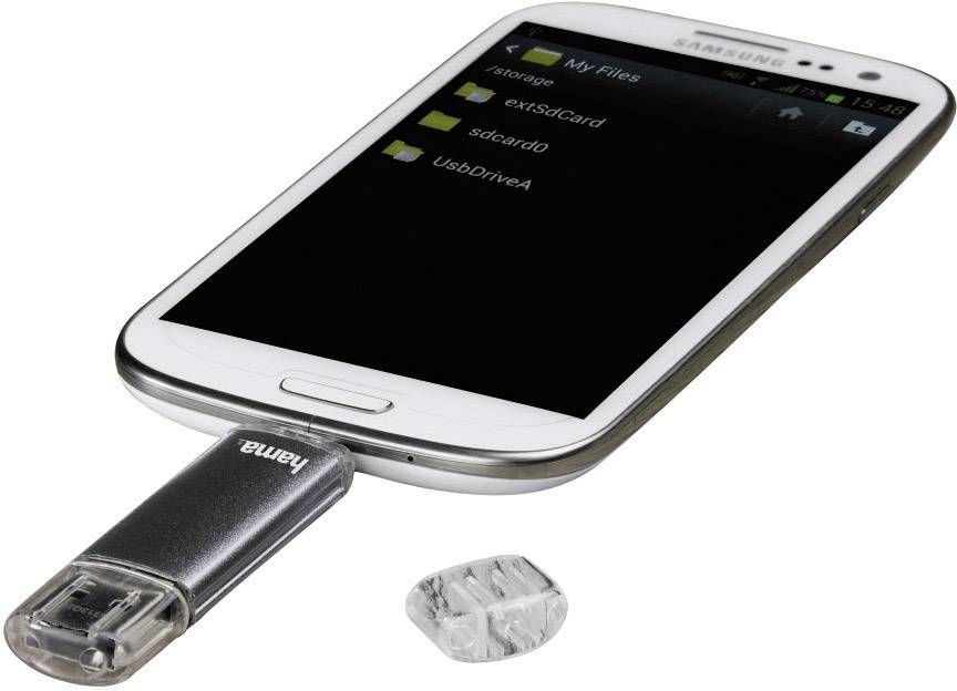 Hama FlashPen "Laeta Twin" Mémoire supplémentaire USB pour smartphone/tablette gris 8 GB USB 2.0, Micro USB 2.0-5