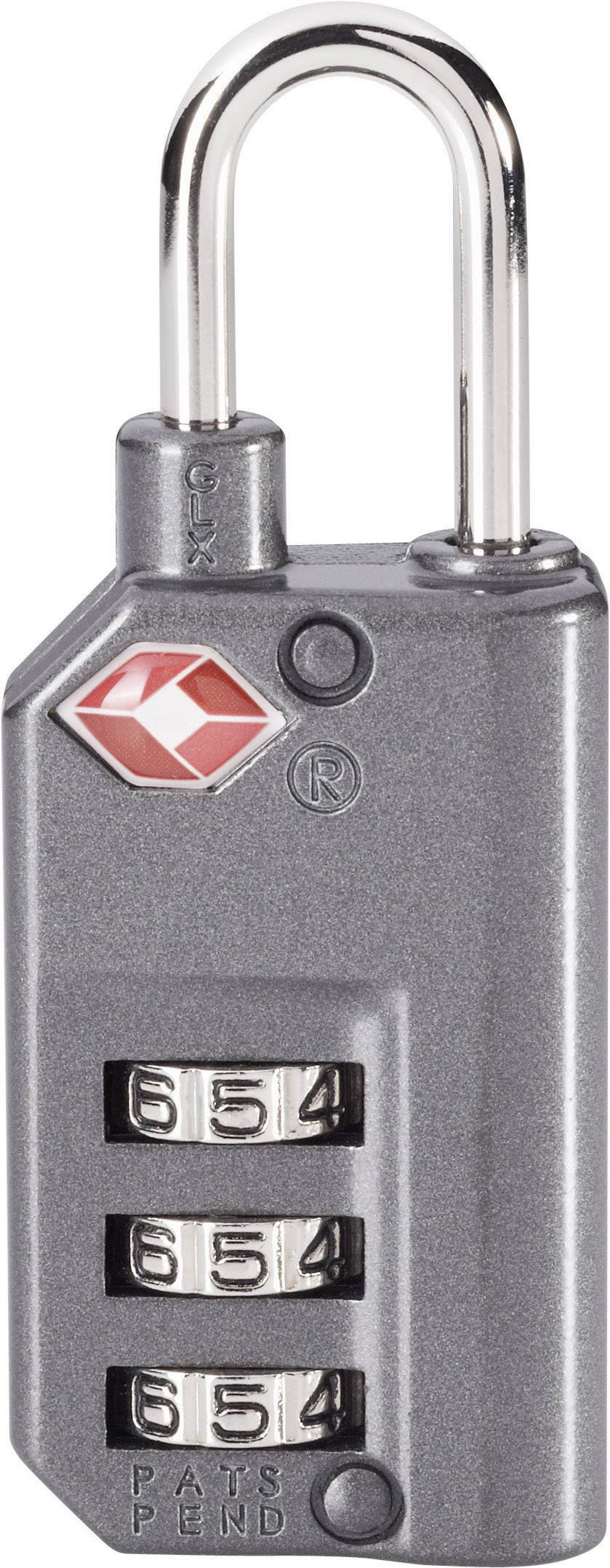Cadenas TSA TSA LKOT0768 gris avec serrure à combinaison Conrad.fr