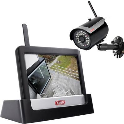 ABUS  TVAC16001A radio-Set pour caméra de surveillance 4 canaux avec 1 caméra 640 x 480 pixels  2.4 GHz