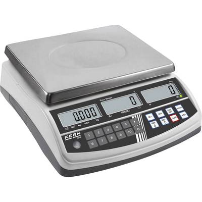 Balance de comptage Kern CPB 6K1DM Plage de pesée (max.) 6 kg Lisibilité 3 g, 6 g sur secteur, à batterie argent