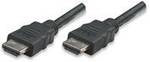 Manhattan Câble HDMI haut débit avec Ethernet , HEC, ARC, 3D, 4K, HDMI mâle vers mâle, blindé, noir, 15 m (50 ft)